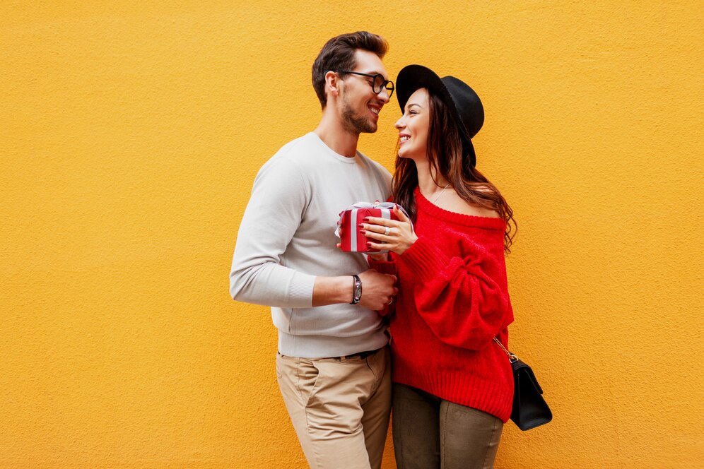 Adorable young couple in love